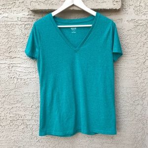 🆕 Mossimo XL V-Neck T-Shirt Heather Green Teal